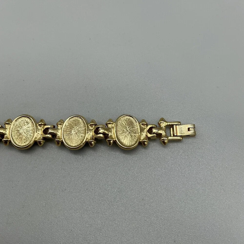 Faberge Scarab Womens Watch 19mm MOP Dial Gold Tone Multicolor New Battery 7.75